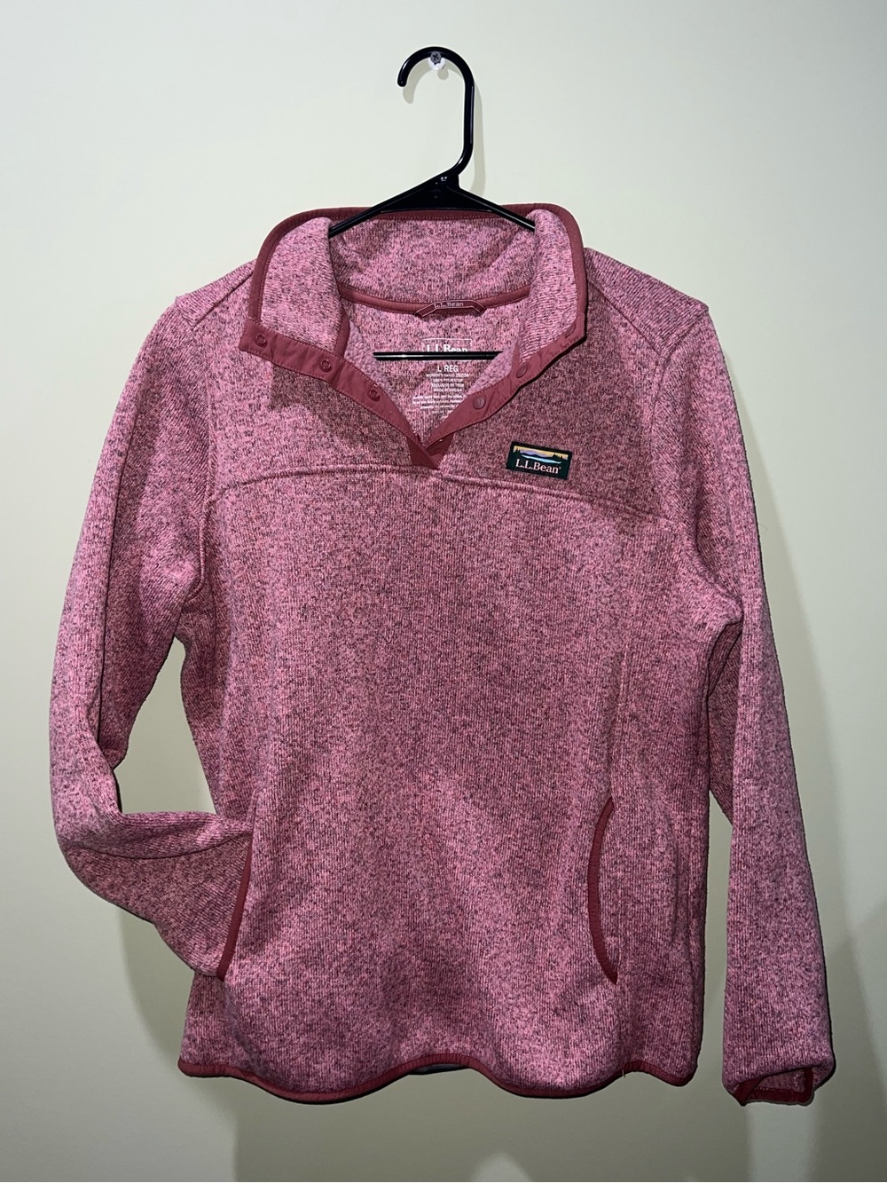 L.L. Bean Sweater Fleece Pullover in Washed Orchid